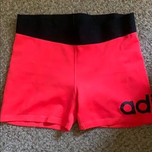 Hot pink Adidas spandex shorts